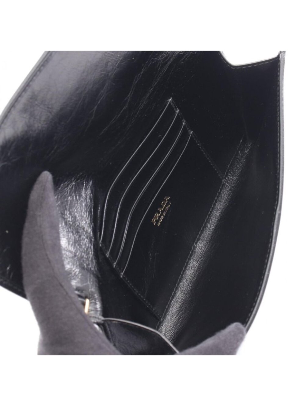 Prada Shoulder Bag Black Leather - Picture 3 of 4